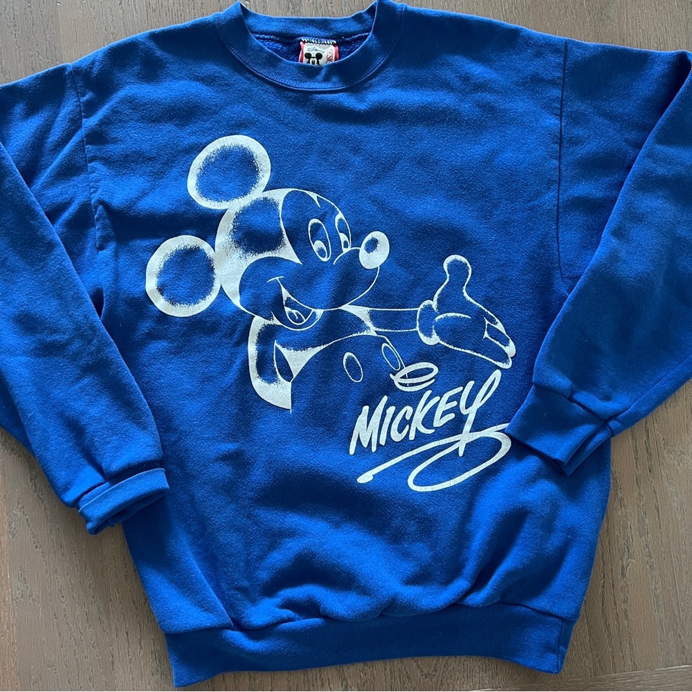 Vintage Disney Mickey Mouse Blue Sweater